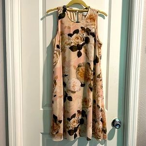 CK Silk Chiffon Trapeze Printed Dress